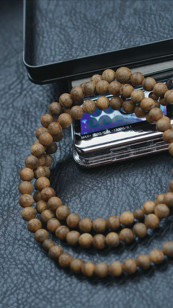 【闪购商品】沉香手串文莱黑棋楠0.7多圈17g+