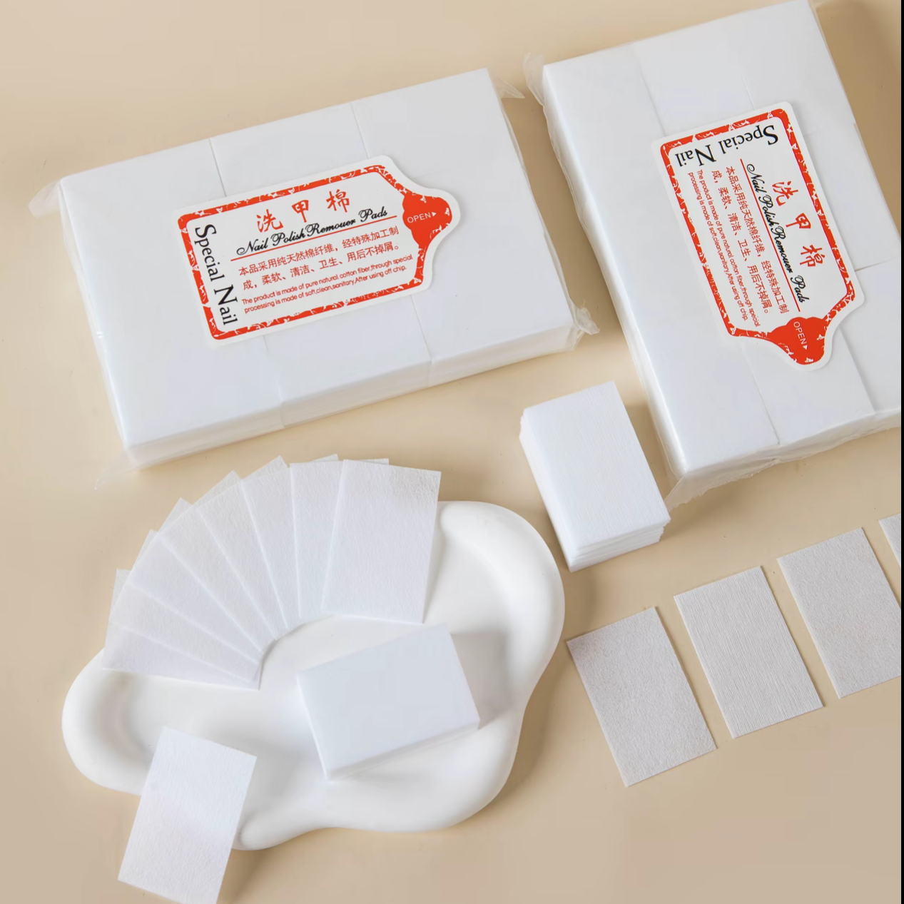 加厚不掉屑洗甲棉 卸甲巾美甲巾洗甲巾擦洗封层胶卸指甲油棉巾