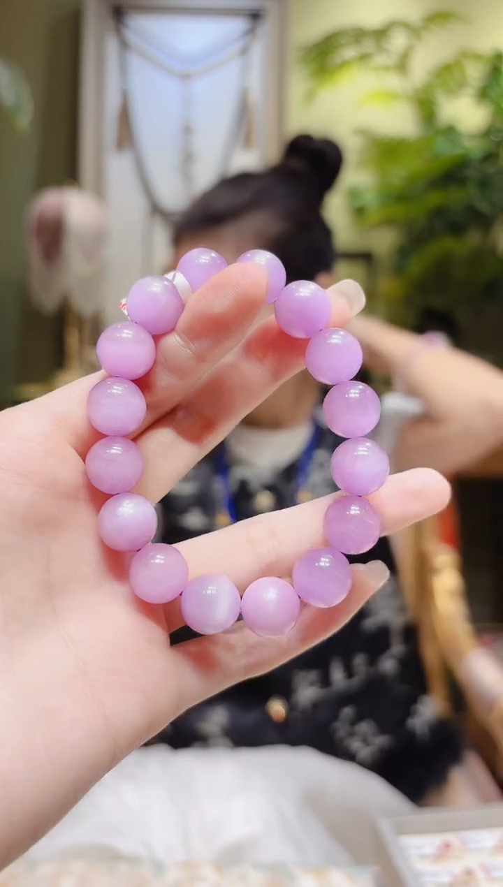 【闪购商品】锂辉石手串未镶嵌12左右紫锂辉手串