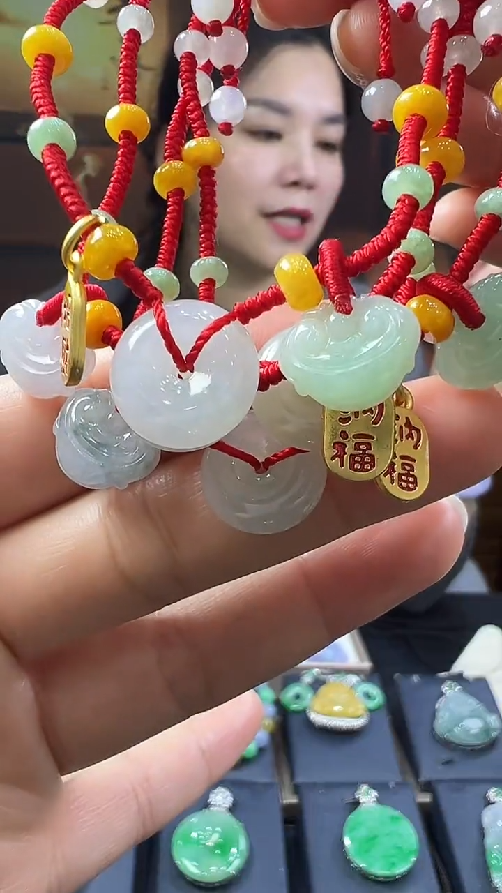 未镶嵌挂件翡翠脚链（多样性发其一）