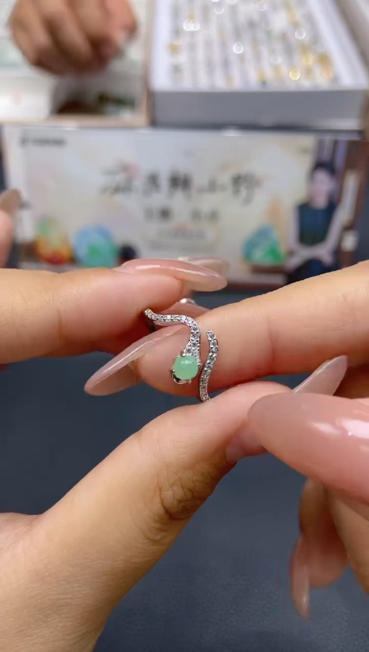 【闪购商品】翡翠戒指未镶嵌天然翡翠A货57