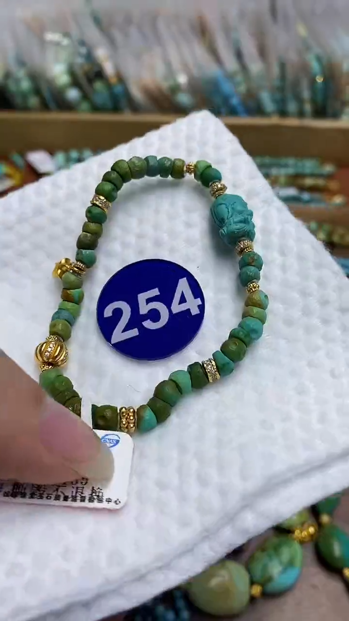 【闪购商品】绿松石手链银S925镶嵌254