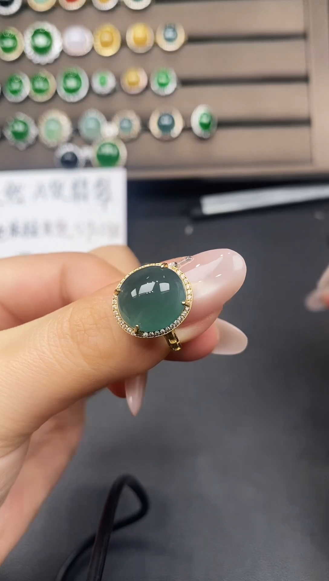 银S925镶嵌戒指翡翠111