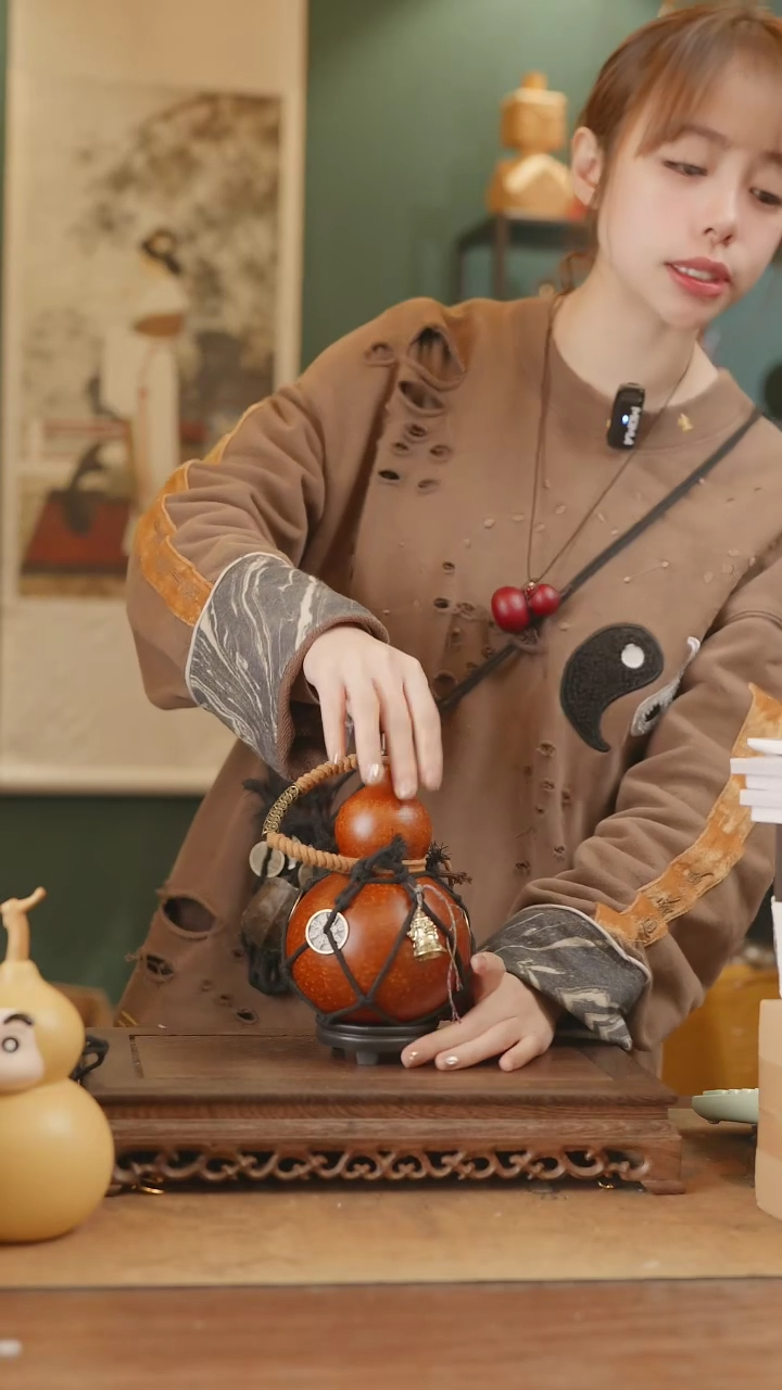 【闪购商品】161号精品天然大漆工艺防渗内胆酒葫芦~