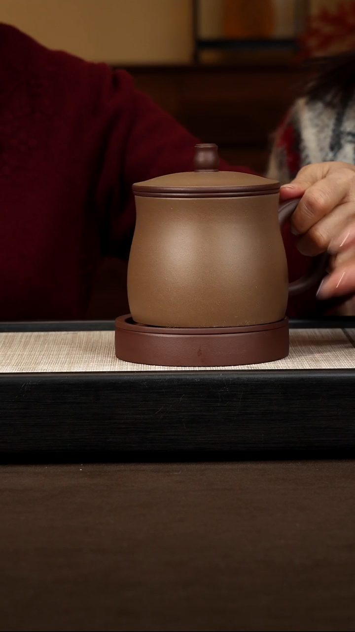 茶壶紫砂【P009】粉浆盖杯   ZLM