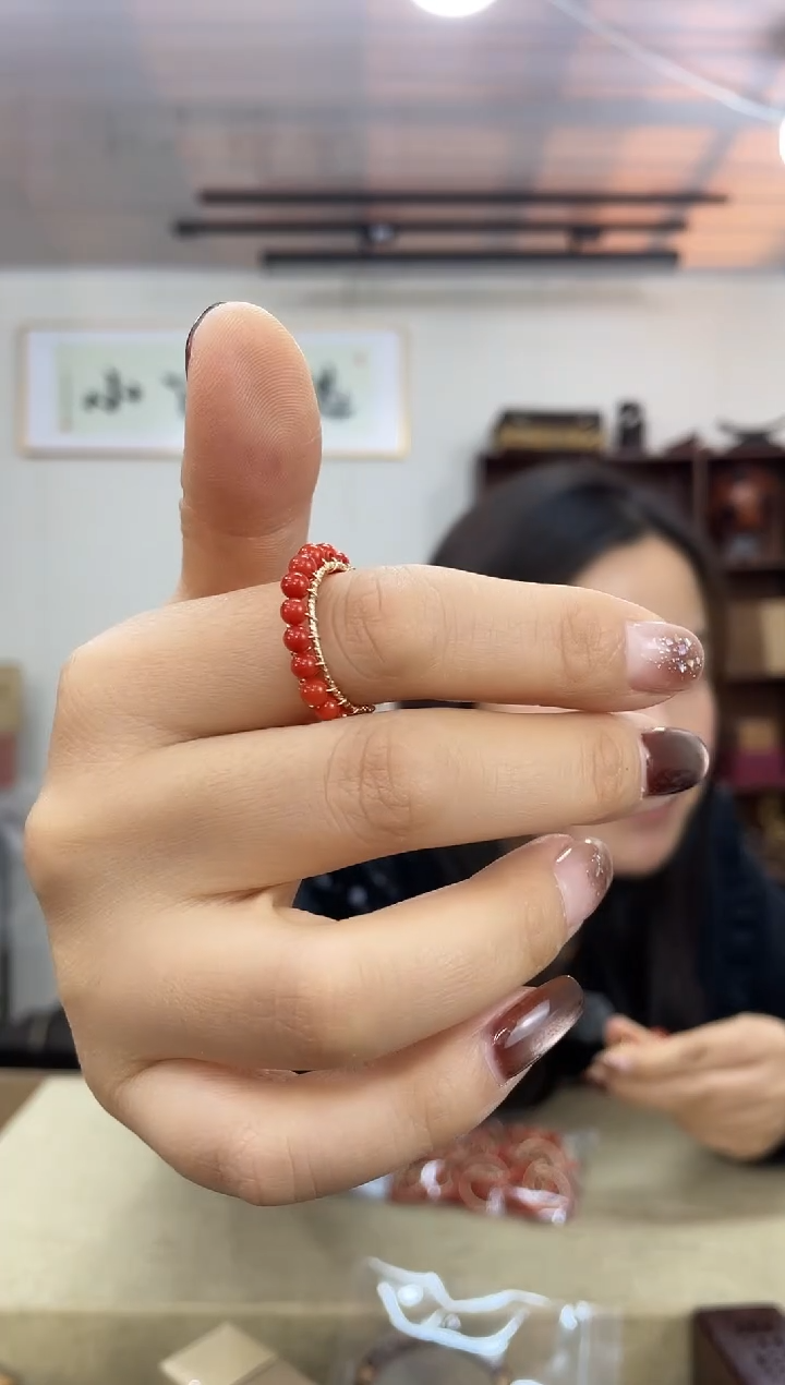 乌木类838红色戒圈木木木