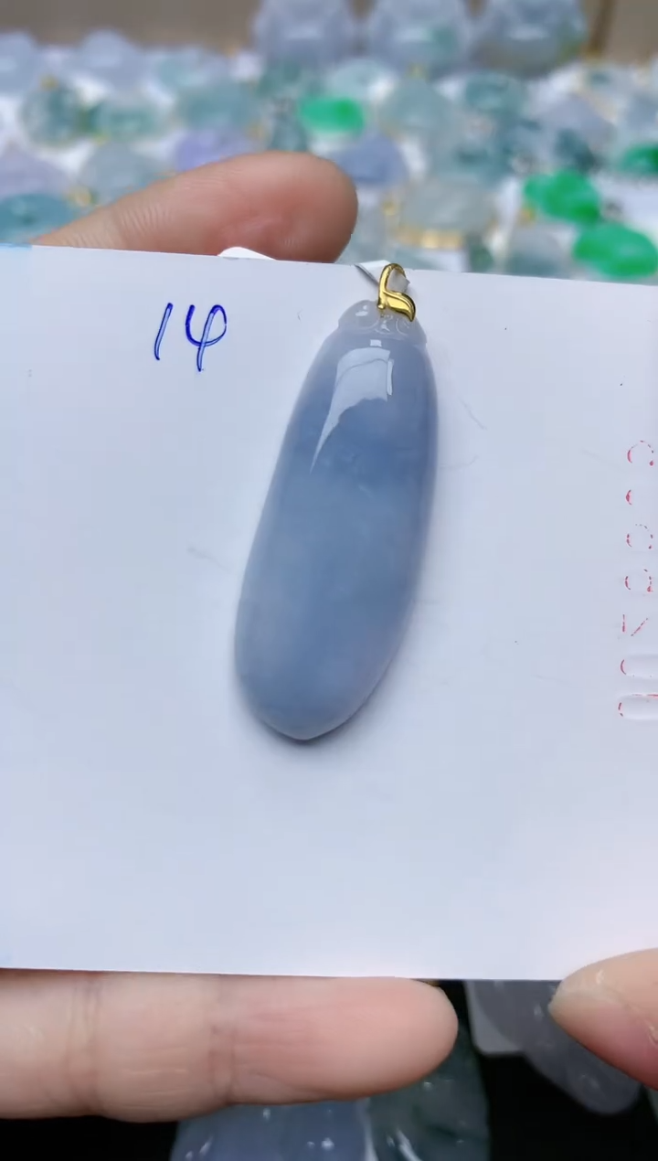 【闪购商品】翡翠颈饰18K金镶嵌天然翡翠A货    