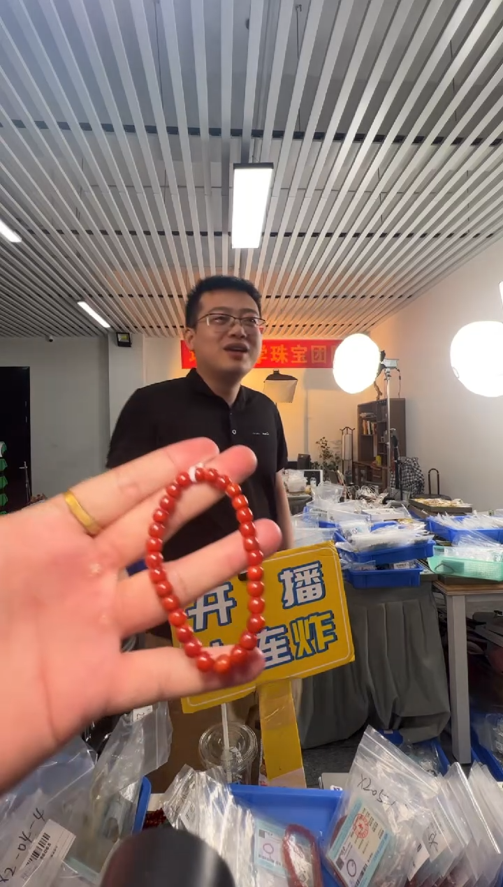 未镶嵌手串南红玛瑙南红老型珠单圈手串5*6mm