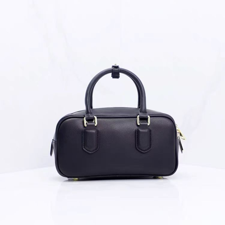 安妮甄选奢品 时尚经典百搭女包单肩斜挎保龄球-002