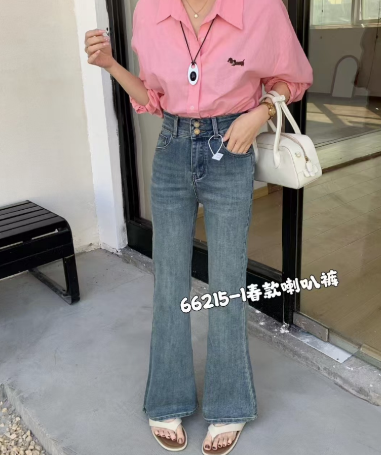【Ruby】2025新款百搭时尚显瘦春款喇叭裤F209-L12321（春款）
