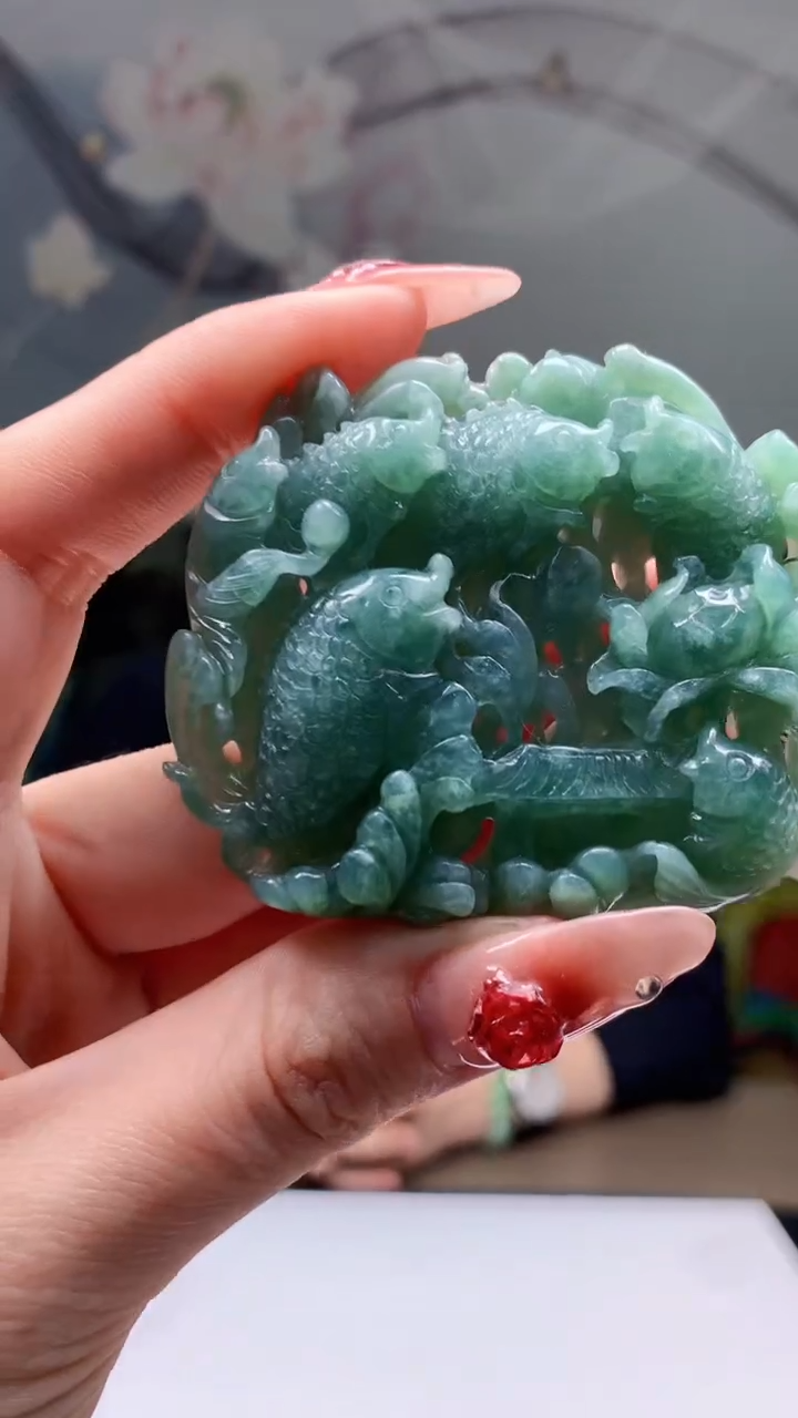 【闪购商品】定制翡翠未镶嵌1044ry-毛货挂件34