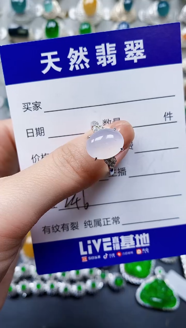 【闪购商品】翡翠戒指银S925镶嵌0246