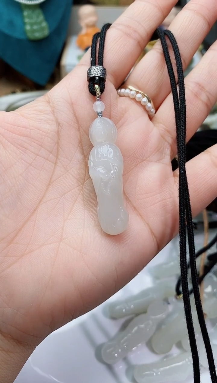 颈饰未镶嵌和田玉（白玉）A12多样性发其一