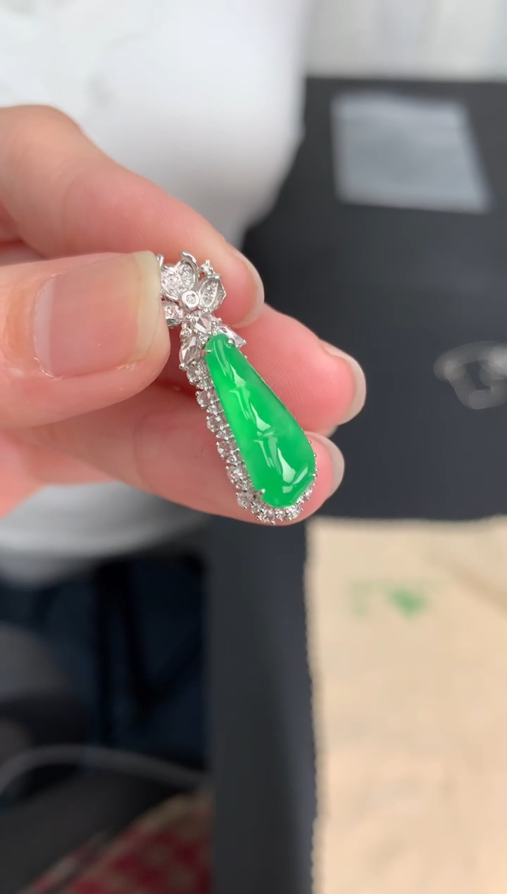 【闪购商品】定制翡翠18K金镶嵌模式推广期24小时鉴赏期