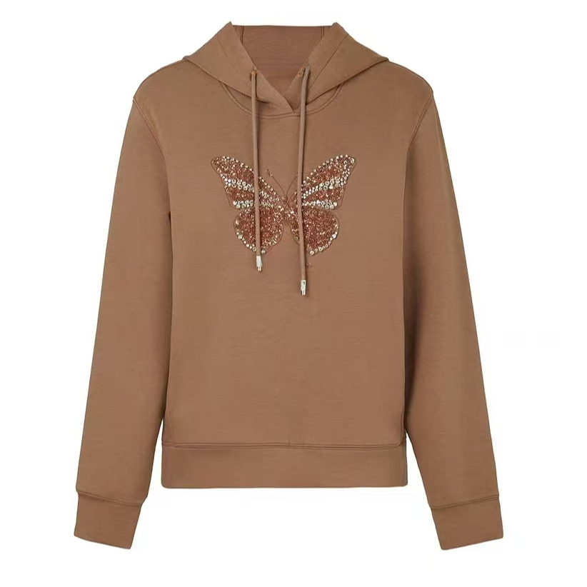 GXOK+2025秋新品抽绳连帽长袖通勤百搭卫衣上衣秋冬女款SY0211