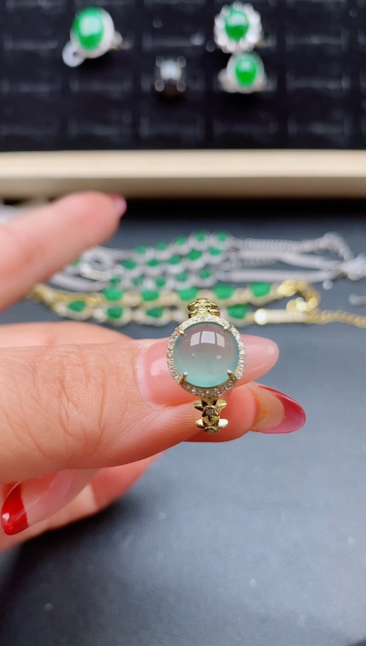 【闪购商品】翡翠戒指银S925镶嵌321321