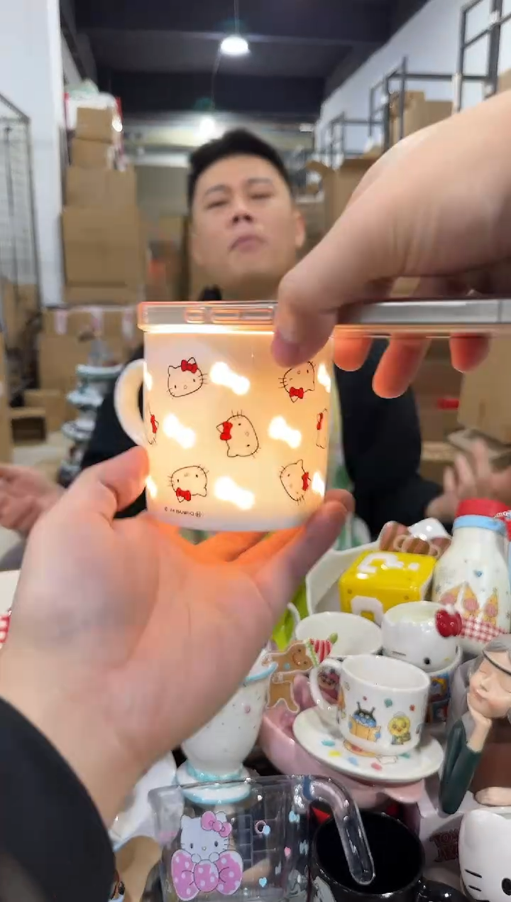 瓷片kt猫镂空水杯