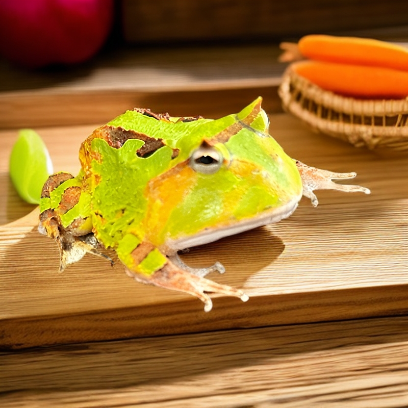 霸王角蛙活体 原色 绿色 爬宠 随机发货