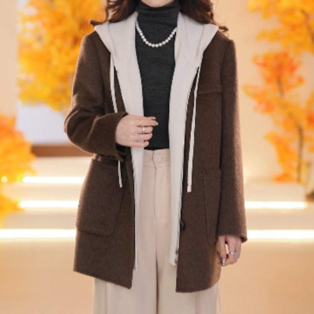 2025冬新款连帽假两件新款大衣 821102