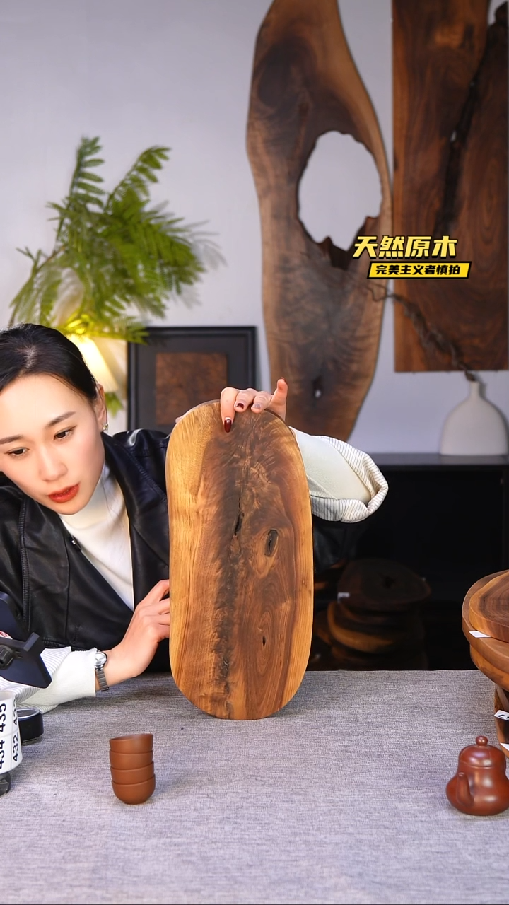木北美黑胡桃原木.干裂疤结不属于商品质量问题完美主义者慎拍