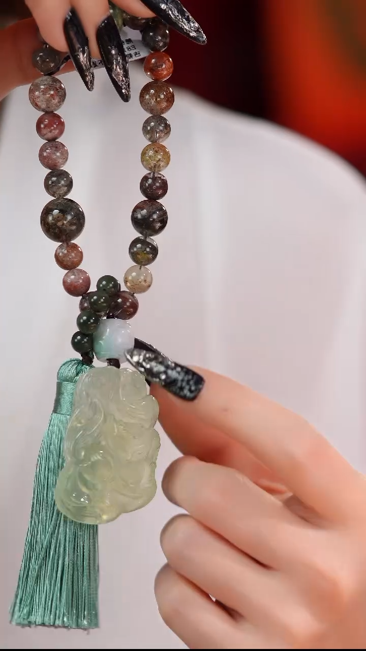 【闪购商品】葡萄石手把件未镶嵌E81C 葡萄石手把件