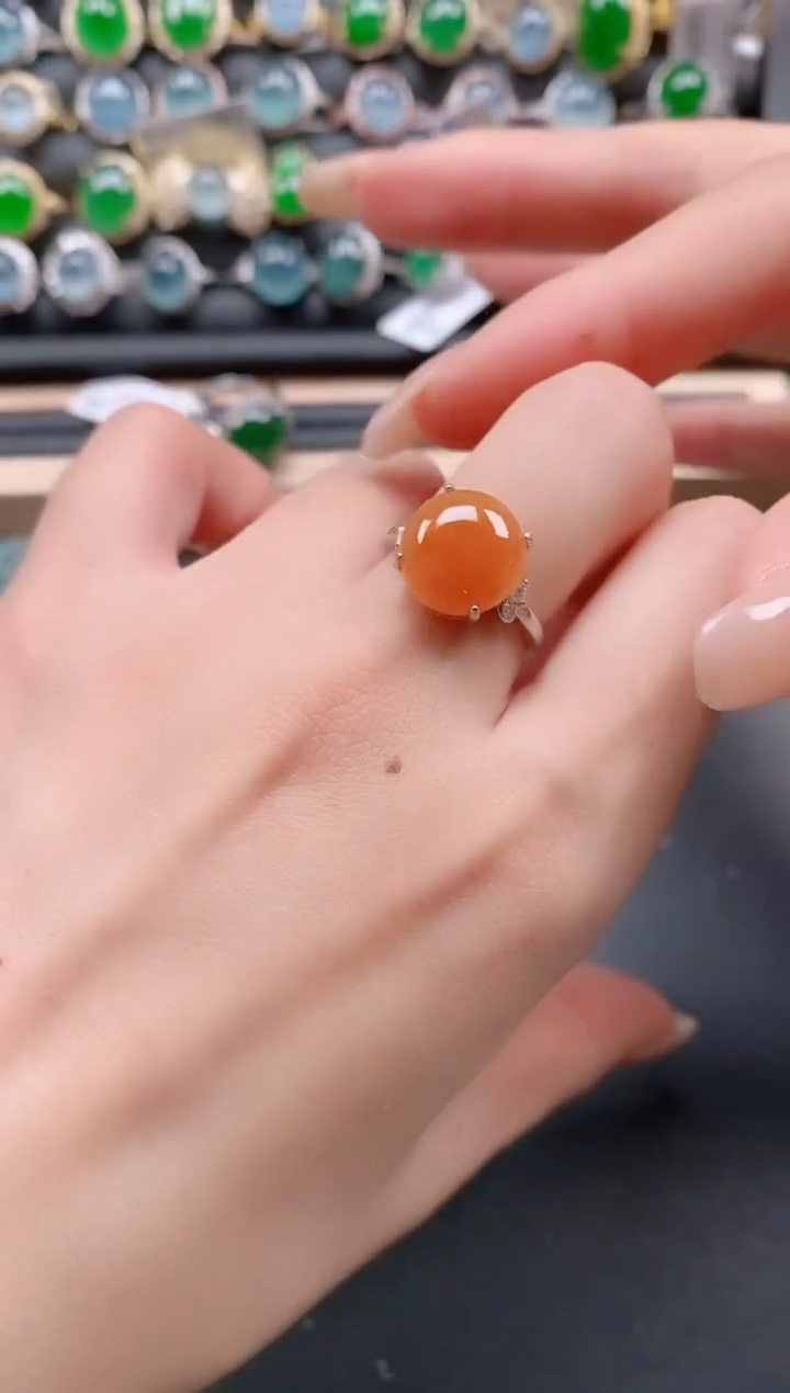 银S925镶嵌戒指翡翠111111