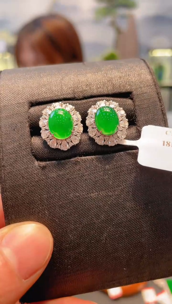 【闪购商品】翡翠颈饰18K金镶嵌A114天然A货翡翠