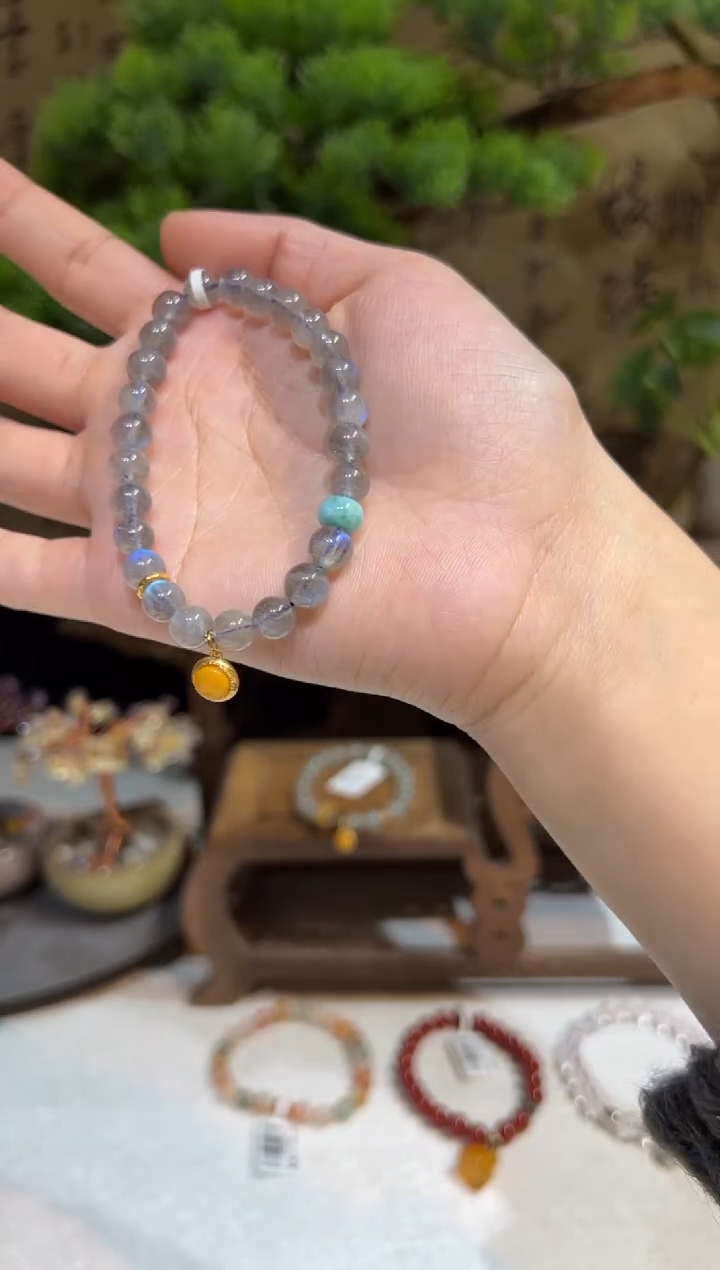 未镶嵌手链长石手饰@@