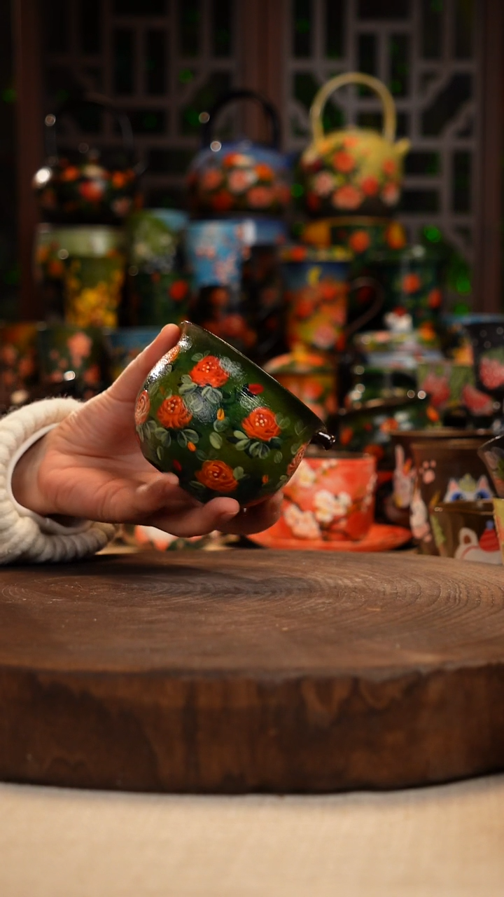 油画 手绘釉下彩