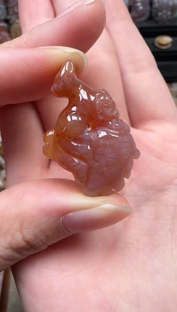 颈饰未镶嵌硅化珊瑚（珊瑚玉）138