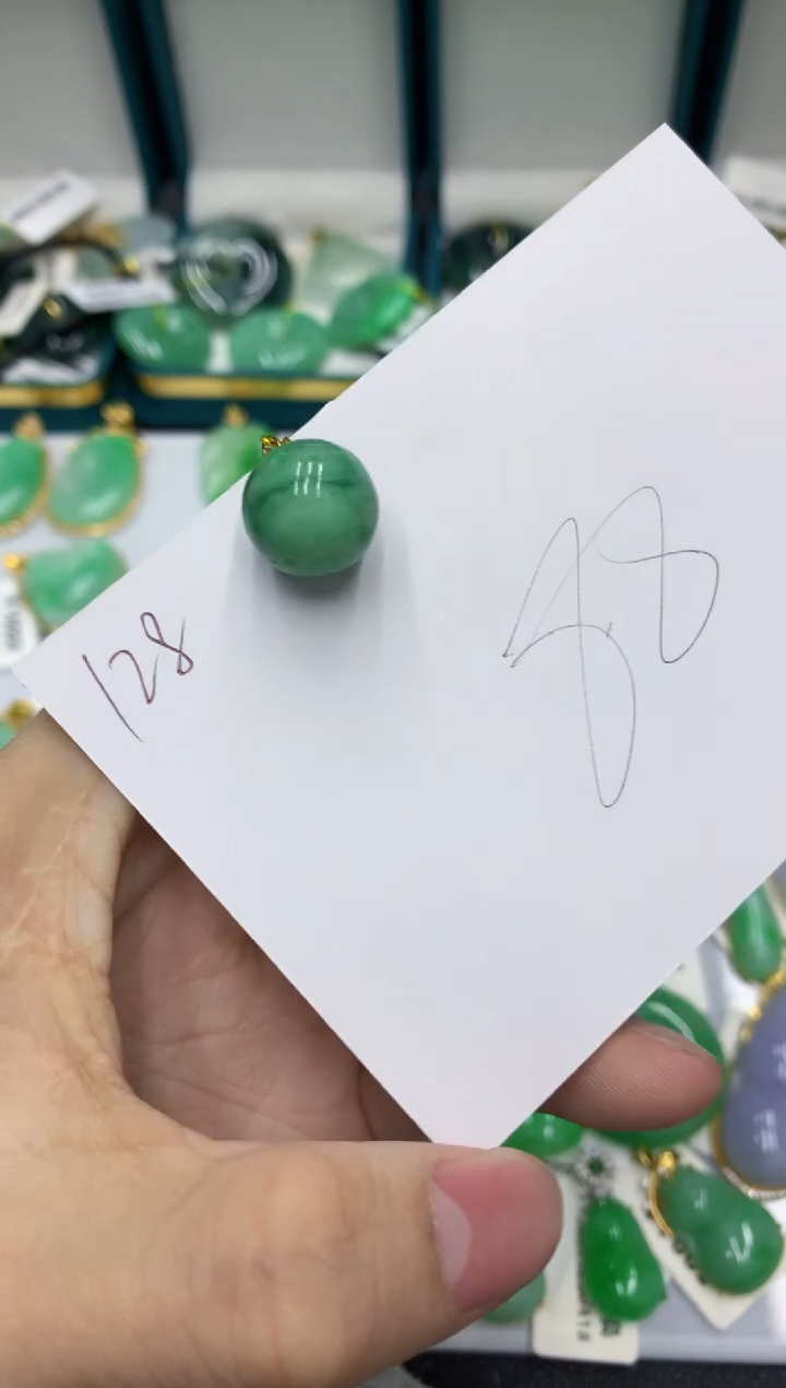 【闪购商品】翡翠颈饰18K金镶嵌号链接11111