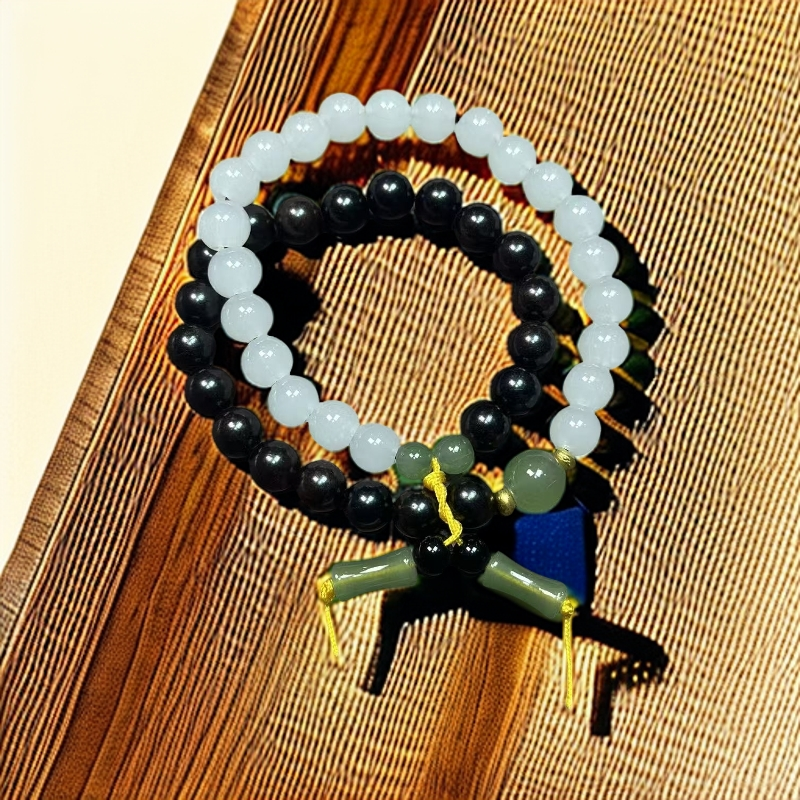 STJ082-黑檀木双圈手串精品手串