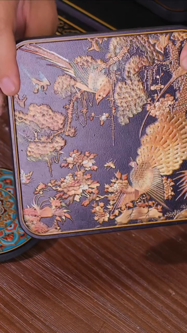 壹藏贰宝百鸟朝凤图案大垫子一片