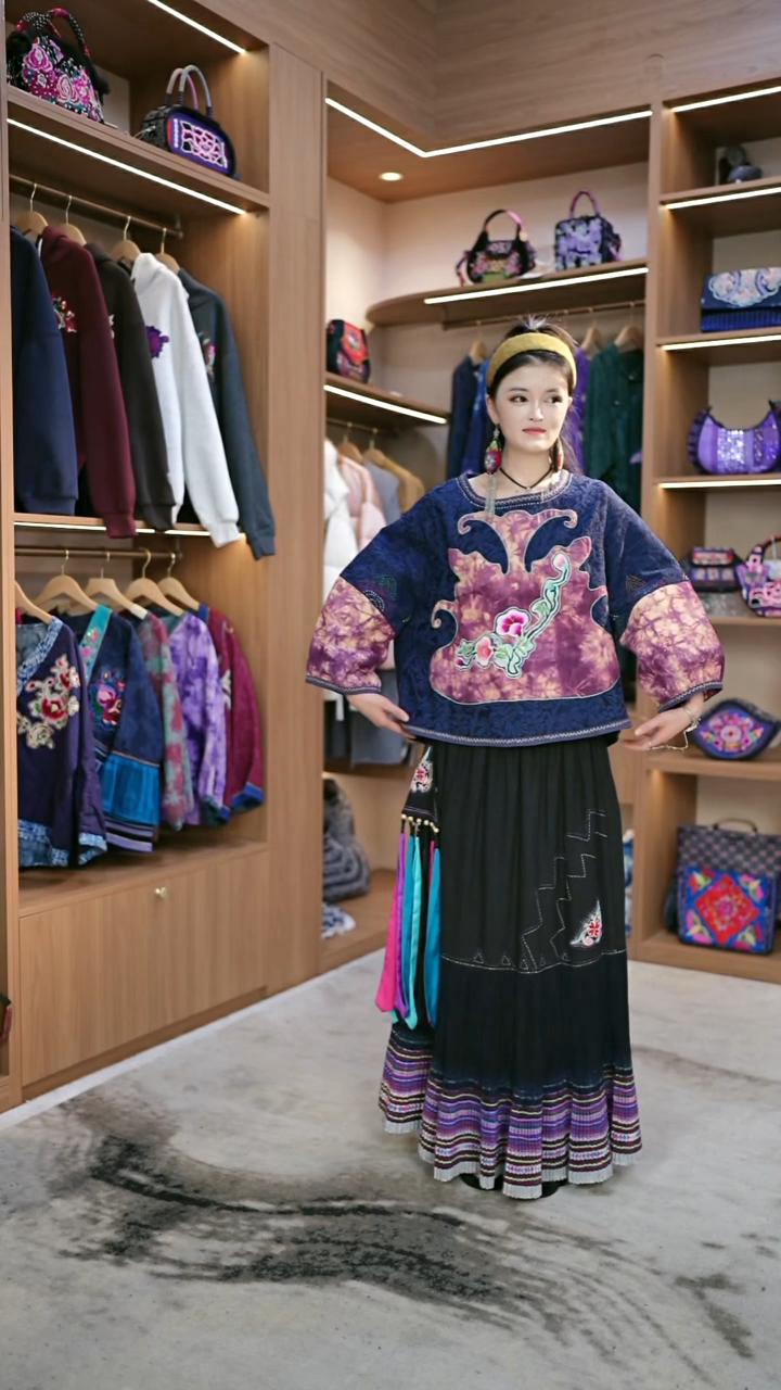 织绣L81黔东南苗族刺绣 衣服