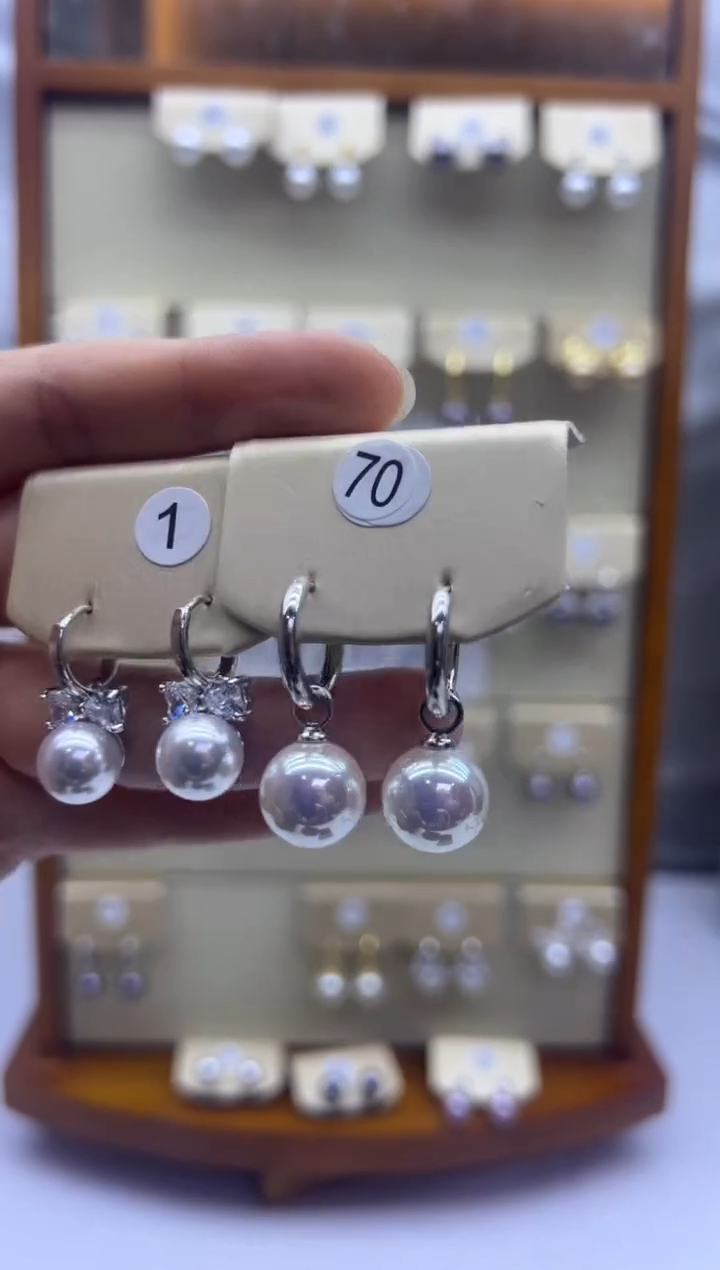 未镶嵌耳饰淡水珍珠70+1