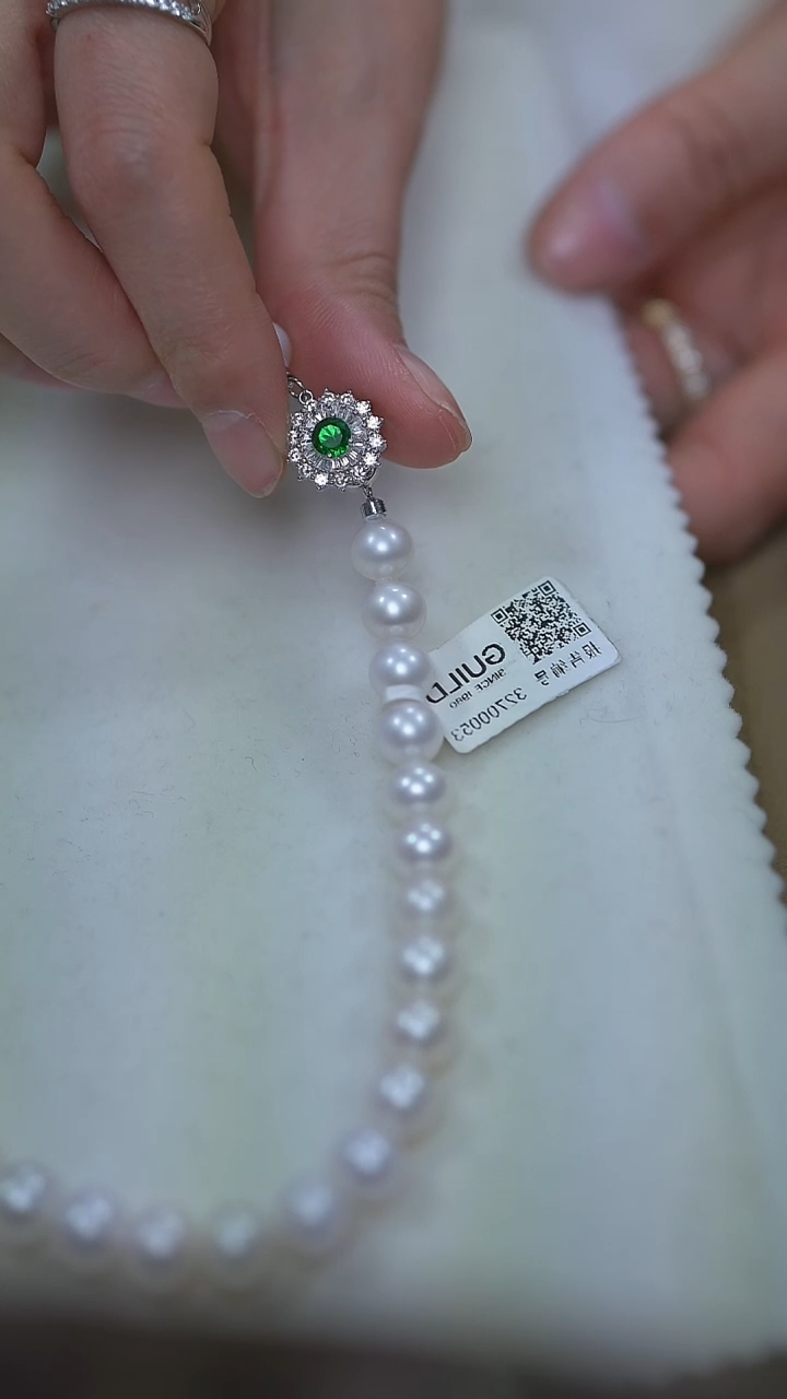 【闪购商品】海水珍珠颈饰银S925镶嵌海水澳白项链