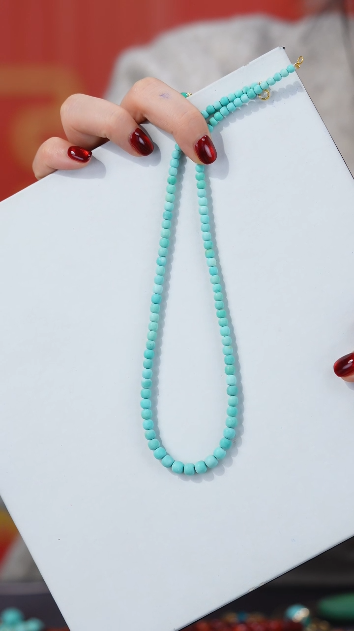 【闪购商品】绿松石项链18K金镶嵌1