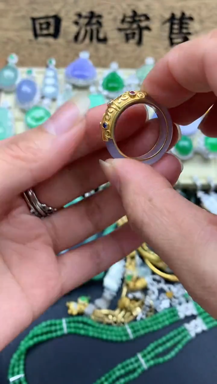 【闪购商品】翡翠戒指18K金镶嵌609-中国好珍宝