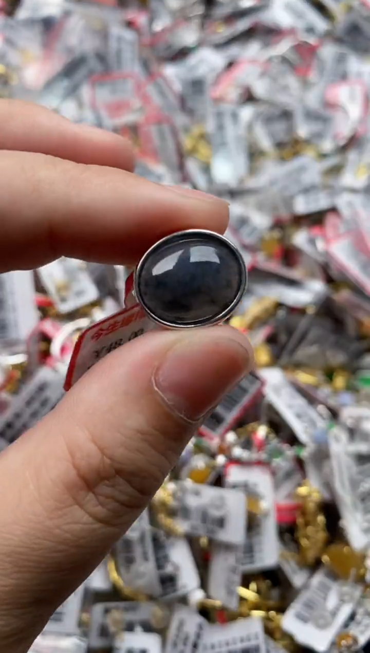 【闪购商品】翡翠戒指银S925镶嵌55555--5