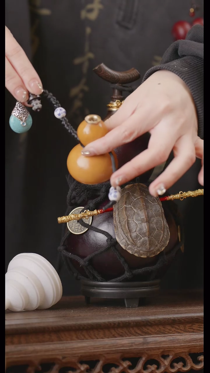 【闪购商品】19号精品天然大漆工艺防渗内胆酒葫芦~