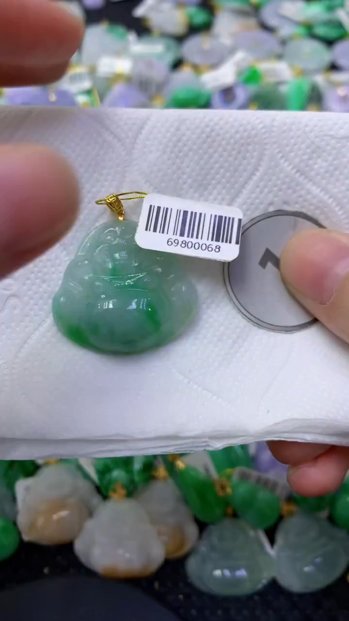 颈饰未镶嵌翡翠天然缅甸翡翠A货