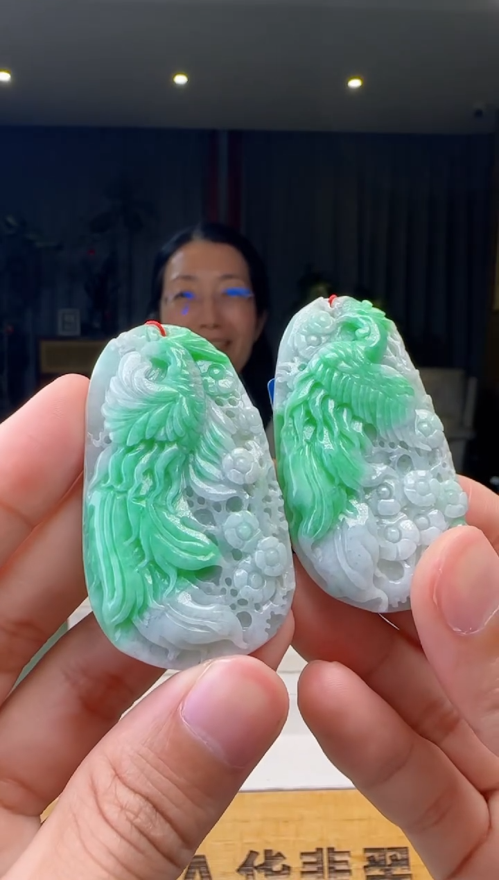 【闪购商品】翡翠颈饰未镶嵌多样性发其一对XM@@WS1WX3051