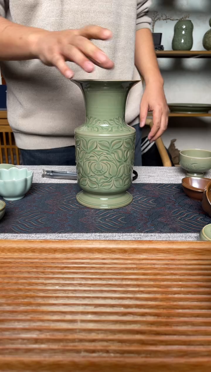 【闪购商品】其他129纯手工秘色花觚