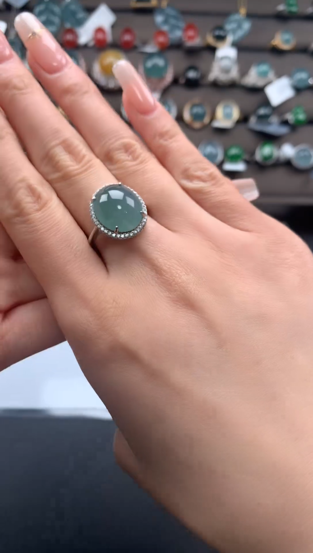 【闪购商品】翡翠戒指银S925镶嵌3213123123