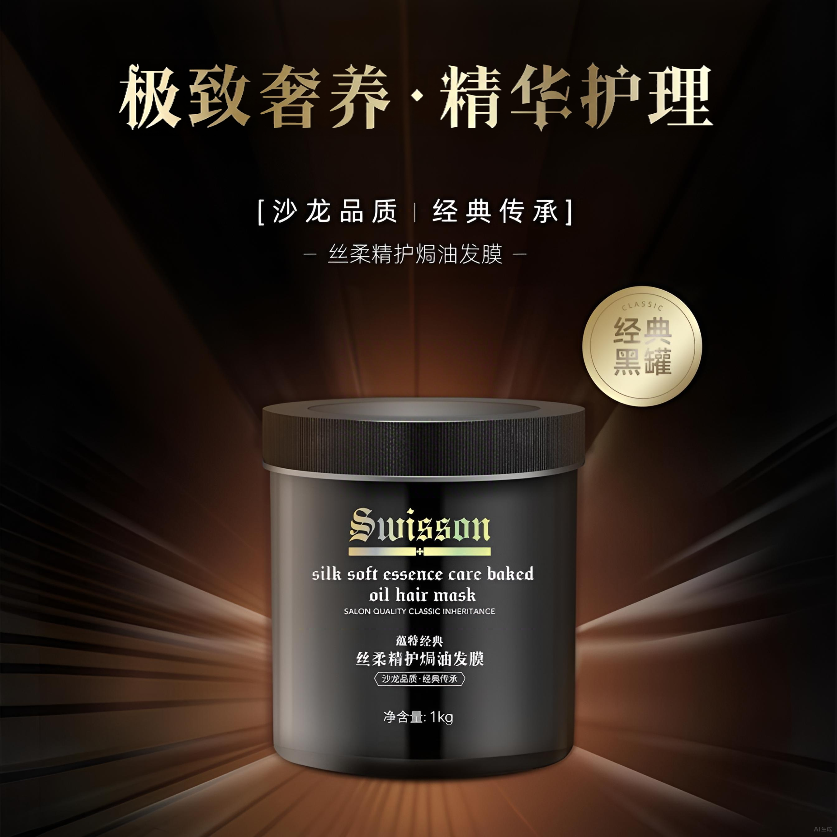 蕴特发膜罐护发黑罐发膜送（3罐）