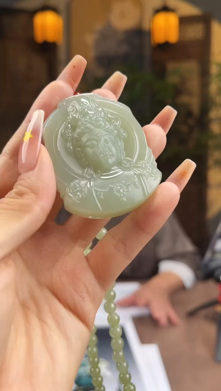 和田玉未镶嵌颈饰S726