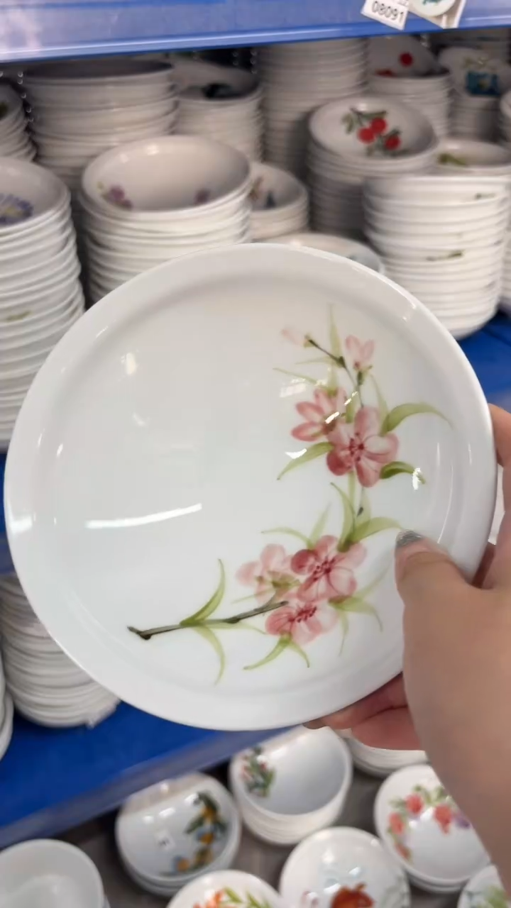 瓷片景德镇高温陶瓷食品级手绘釉中彩-大斗笠碗