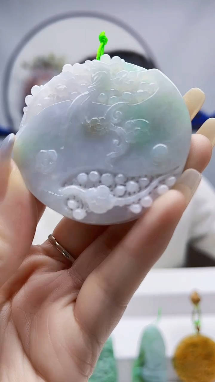 未镶嵌定制翡翠毛货挂件41