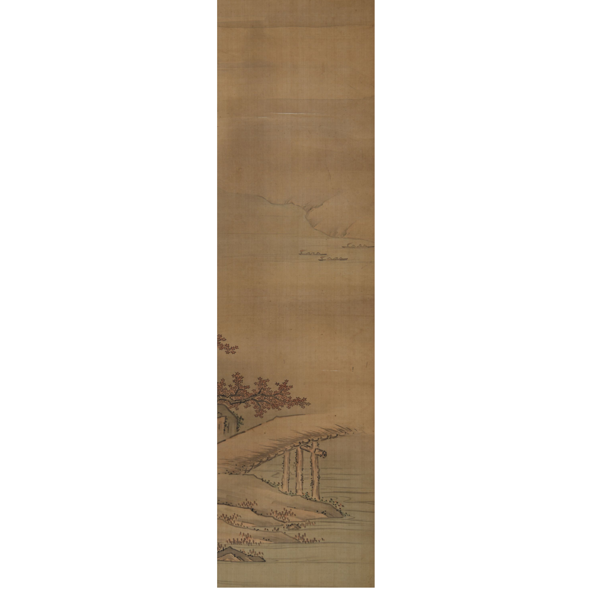 LOT.711 《山水》94*29cm 绢本设色立轴