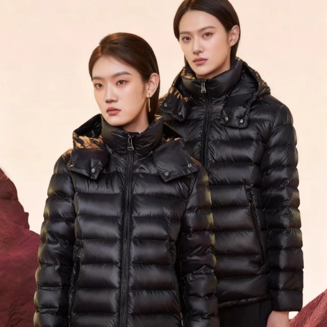 小黑金新款2025早春羽绒服女轻薄短款羽绒服-855